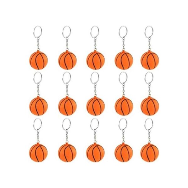 iMagitek Paquete de 15 llaveros de baloncesto de color_1