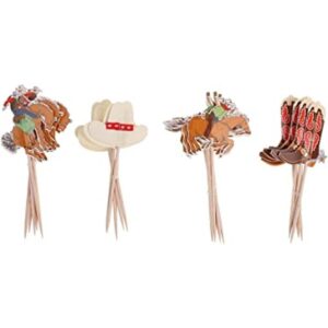 iMagitek Paquete de 48 decoraciones para cupcakes Western_1