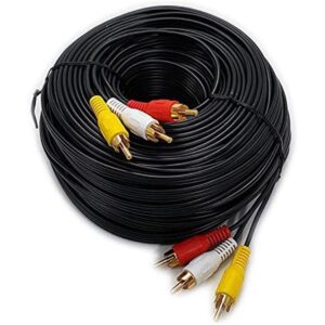 Cable de audio y vídeo RCA bañado en oro MMx3 por_1