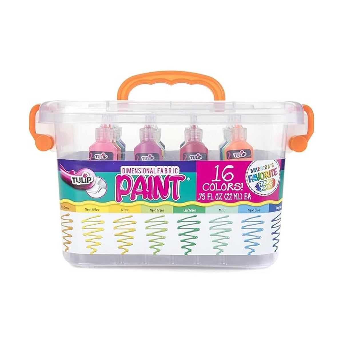 Tulip Caja grande de pintura de tela dimensional kit de
