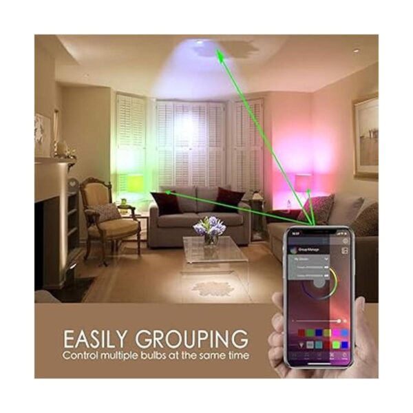 iLC Bombilla LED que cambia de color RGBW controlada por