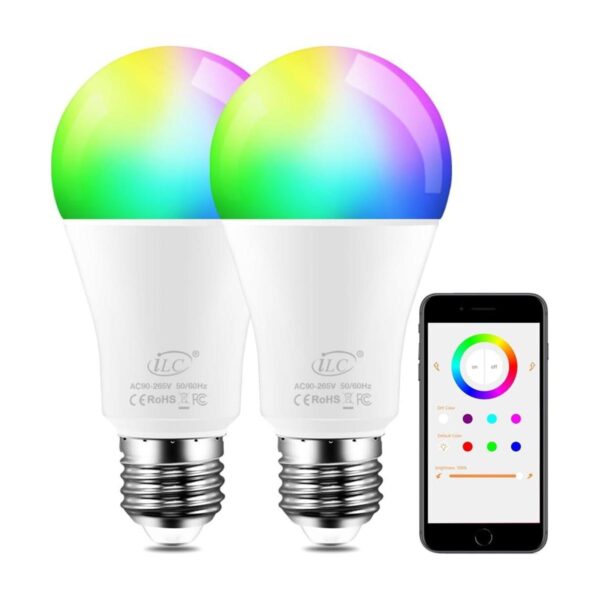 iLC Bombilla LED que cambia de color RGBW controlada por