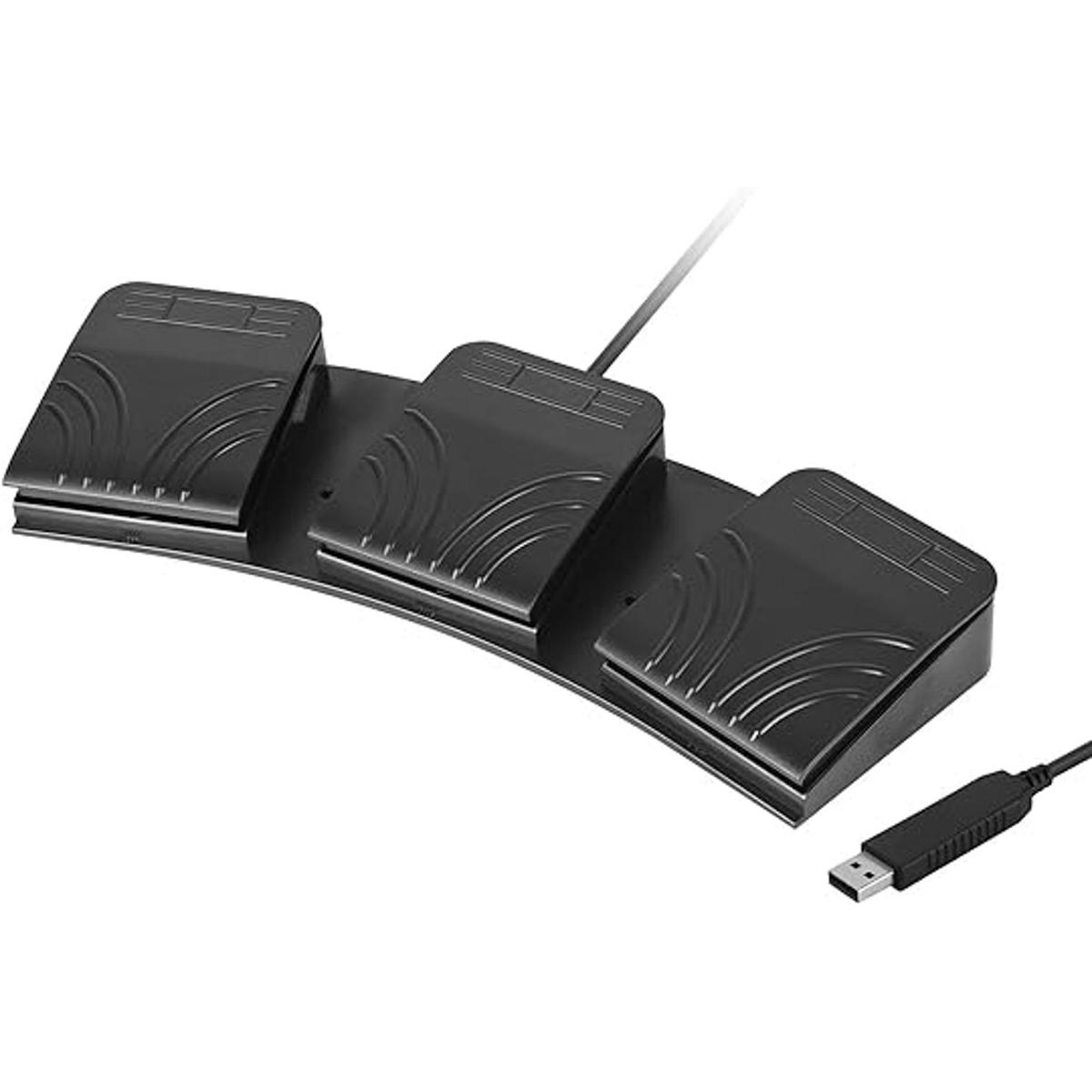 iKKEGOL Pedal óptico USB de triple pie control de
