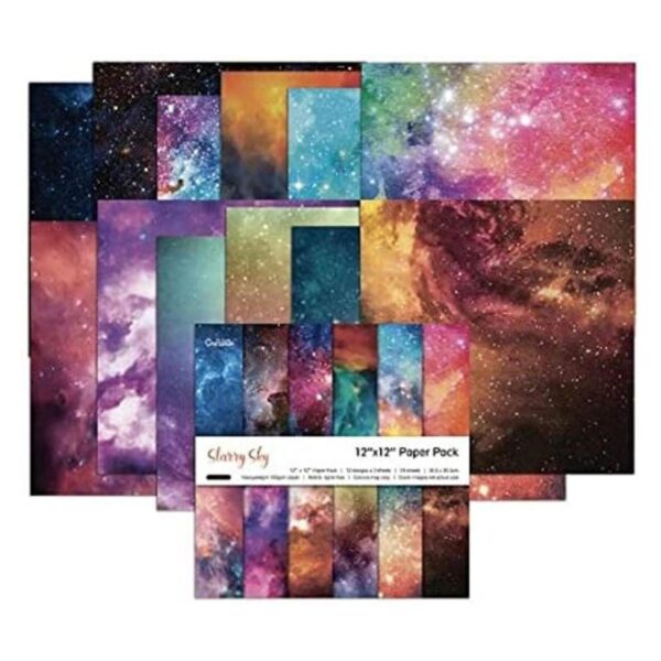 Bloc de papel de álbum de recortes de colores de 12 x 12_1