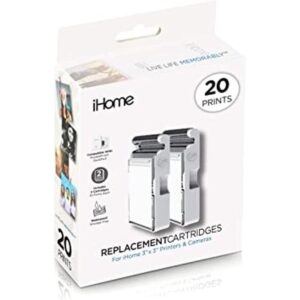 iHome 2Pack de tinta de 3.0 x 3.0 in y cartucho de papel_1