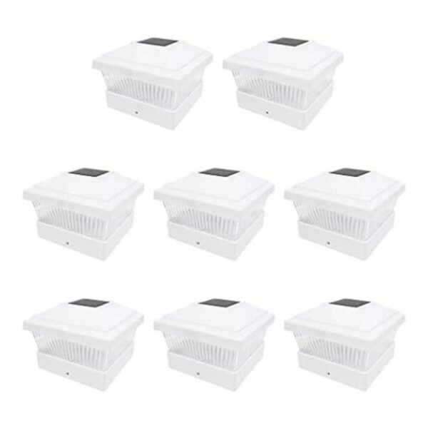 Paquete de 8 lámparas solares led cuadradas de 5 x 5_1