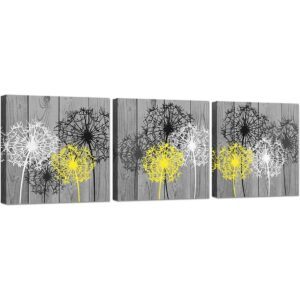 iHAPPYWALL 3 piezas de lienzo de flores de baño diseño_1