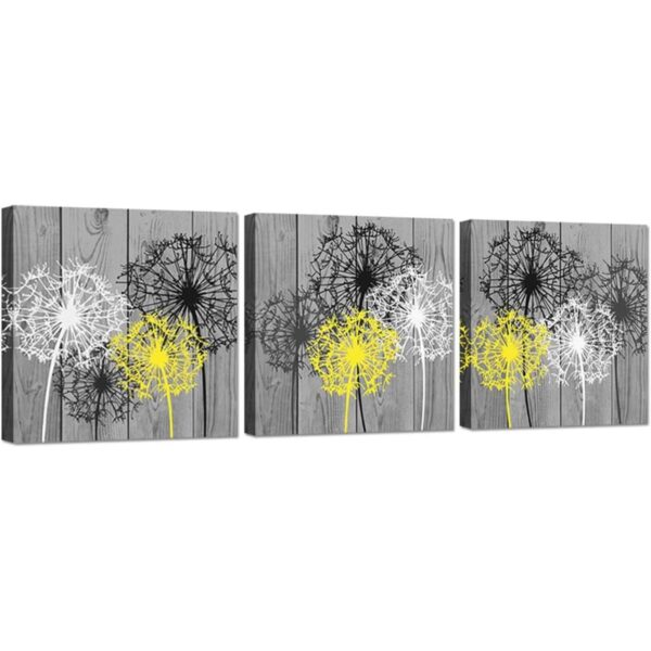 iHAPPYWALL 3 piezas de lienzo de flores de baño diseño_1