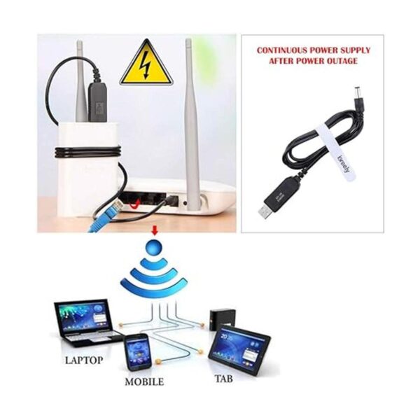 Cable convertidor de voltaje USB DC de 5 V a CC de 12 V