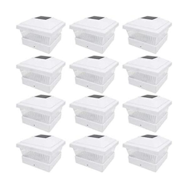 iGlow 12 Pack Blanco Jardín al aire libre 5 x 5 Solar LED_1