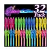 Paquete de 32 bolígrafos de tinta invisible con luz morada_1