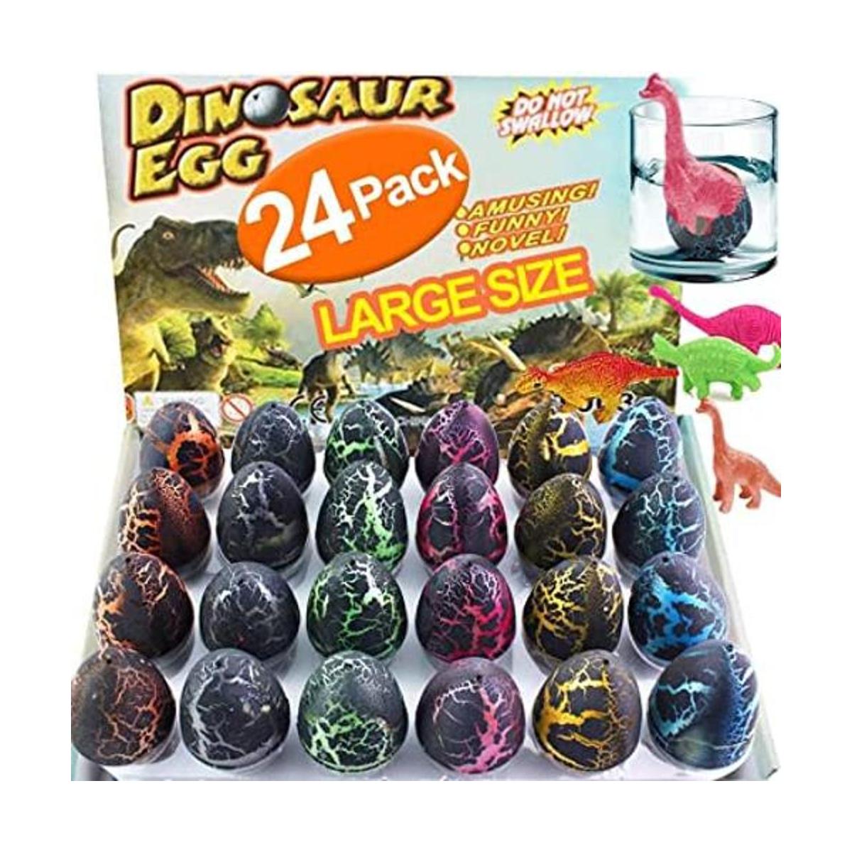 24 piezas de huevos de dinosaurio juguetes de huevo de