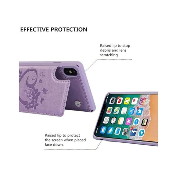 iCoverCase Funda tipo cartera para iPhone XXS con ranuras_4
