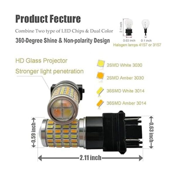 iBrightstar Bombillas LED 3157 4157 3155 3457 Switchback_2