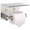 Soporte de papel higiénico adhesivo con estante para_2