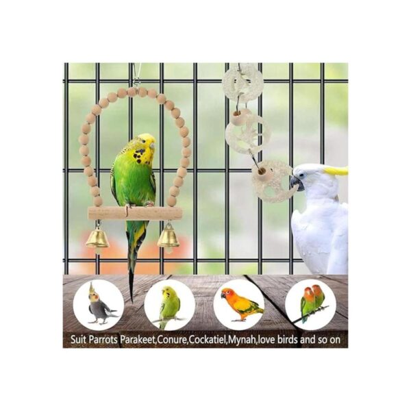 Juguetes de loros de pájaros 18 piezas accesorios para_3