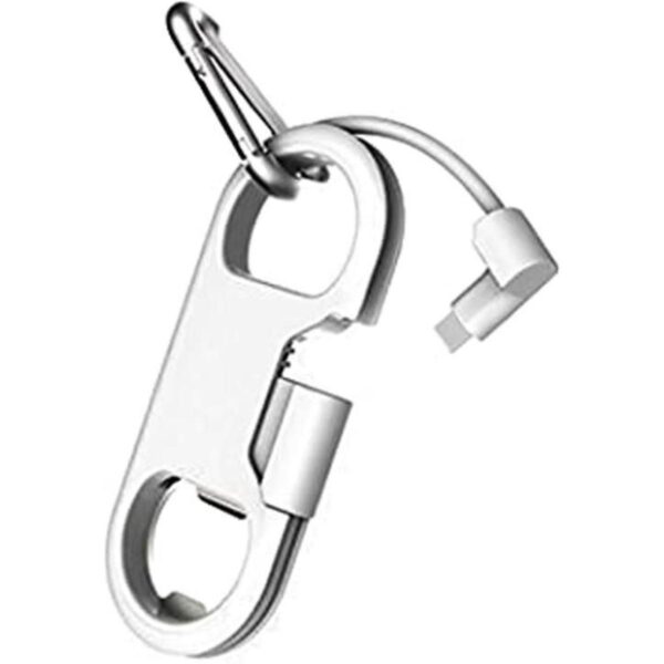 Cable Lightning para carga de iPhone llavero abridor