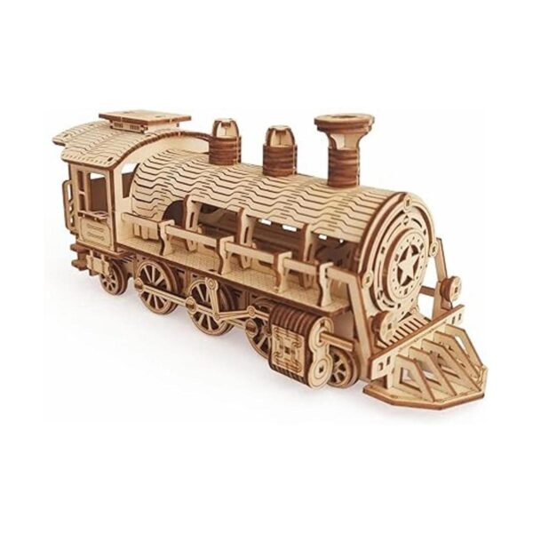 Rompecabezas de madera 3D kits de modelo de tren de vapor_2