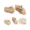 Rompecabezas de madera 3D kits de modelo de tren de vapor_5