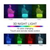 ICHONY Lámpara de ilusión 3D de princesa con control_2