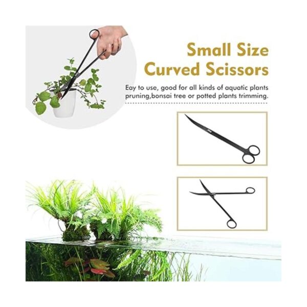 hygger Long Aquarium Aquascaping Tools Kit Black Color
