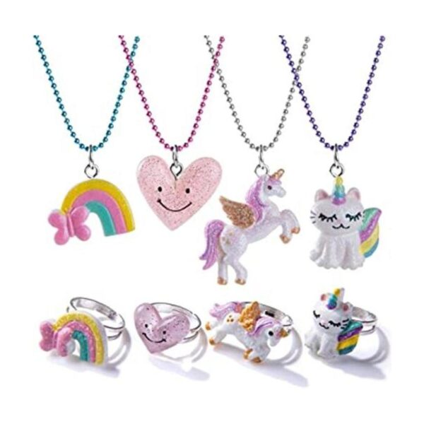 Todder Juego de joyas para niñas collar de unicornio_1