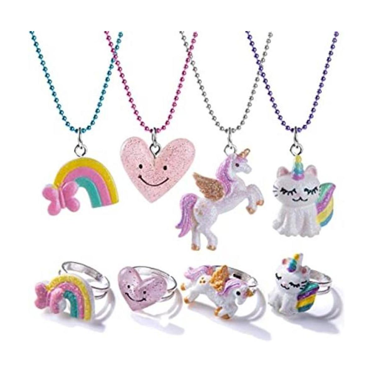 Todder Juego de joyas para niñas collar de unicornio