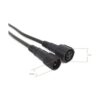 6 pares de cables de conector negro de 4 pines