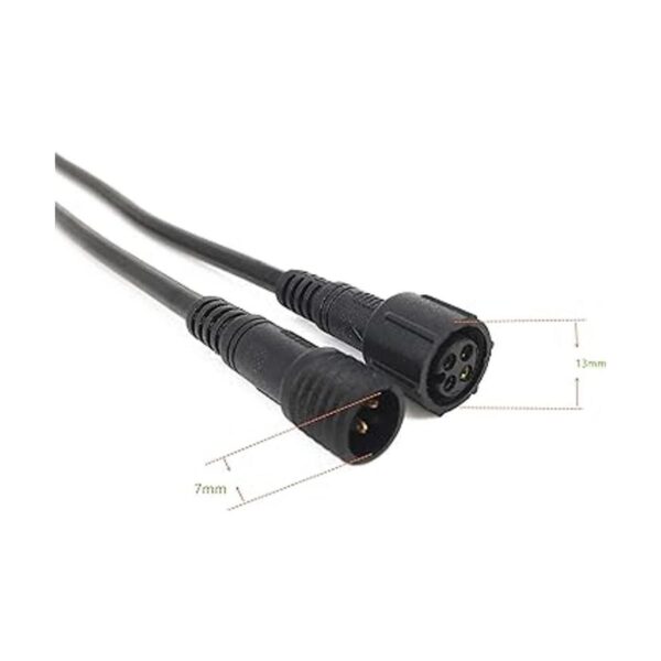 6 pares de cables de conector negro de 4 pines