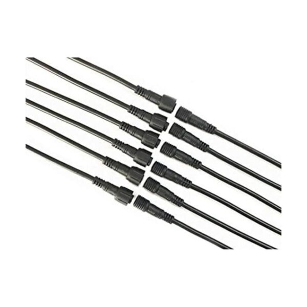6 pares de cables de conector negro de 4 pines