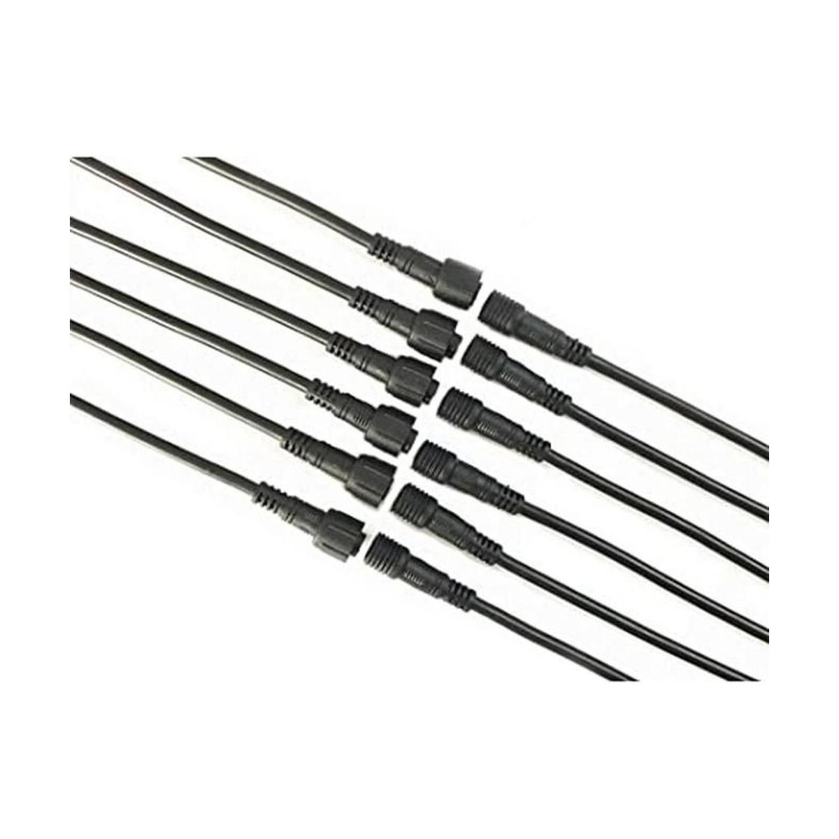 6 pares de cables de conector negro de 4 pines