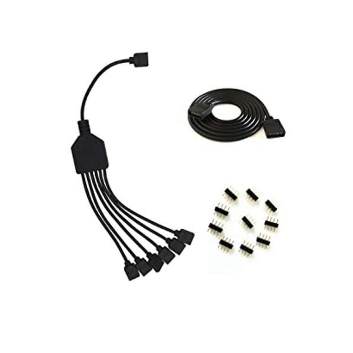 Cable divisor LED RGB negro de 4 pines conector de tira