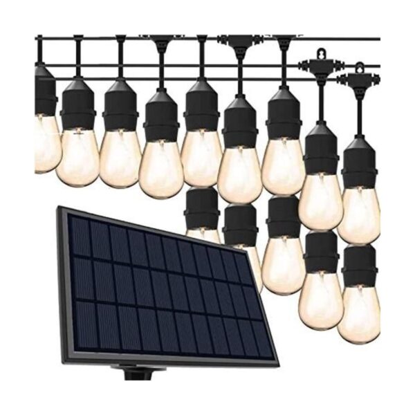 Cadena de luces solares hotNcold 15 bombillas LED para_1