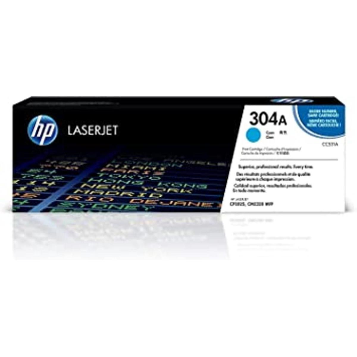 Cartucho de tóner cian original HP 304A Funciona con HP