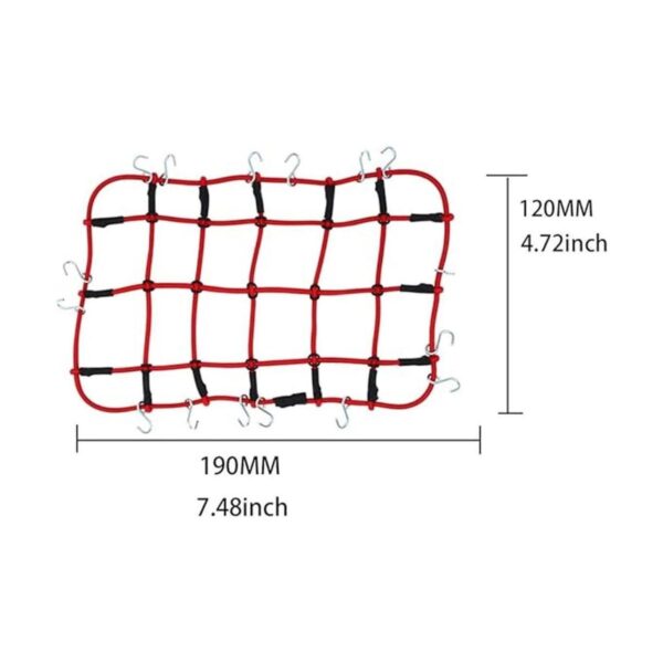 REhobby 110 RC Red elástica para equipaje 7.5 x 4.7 in