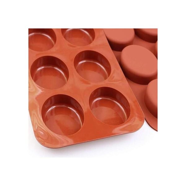 homEdge Molde de silicona ovalado de 6 cavidades 3