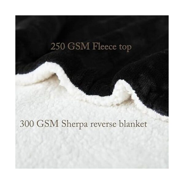 LBRO2M Manta de cama de forro polar sherpa tamaño King_4