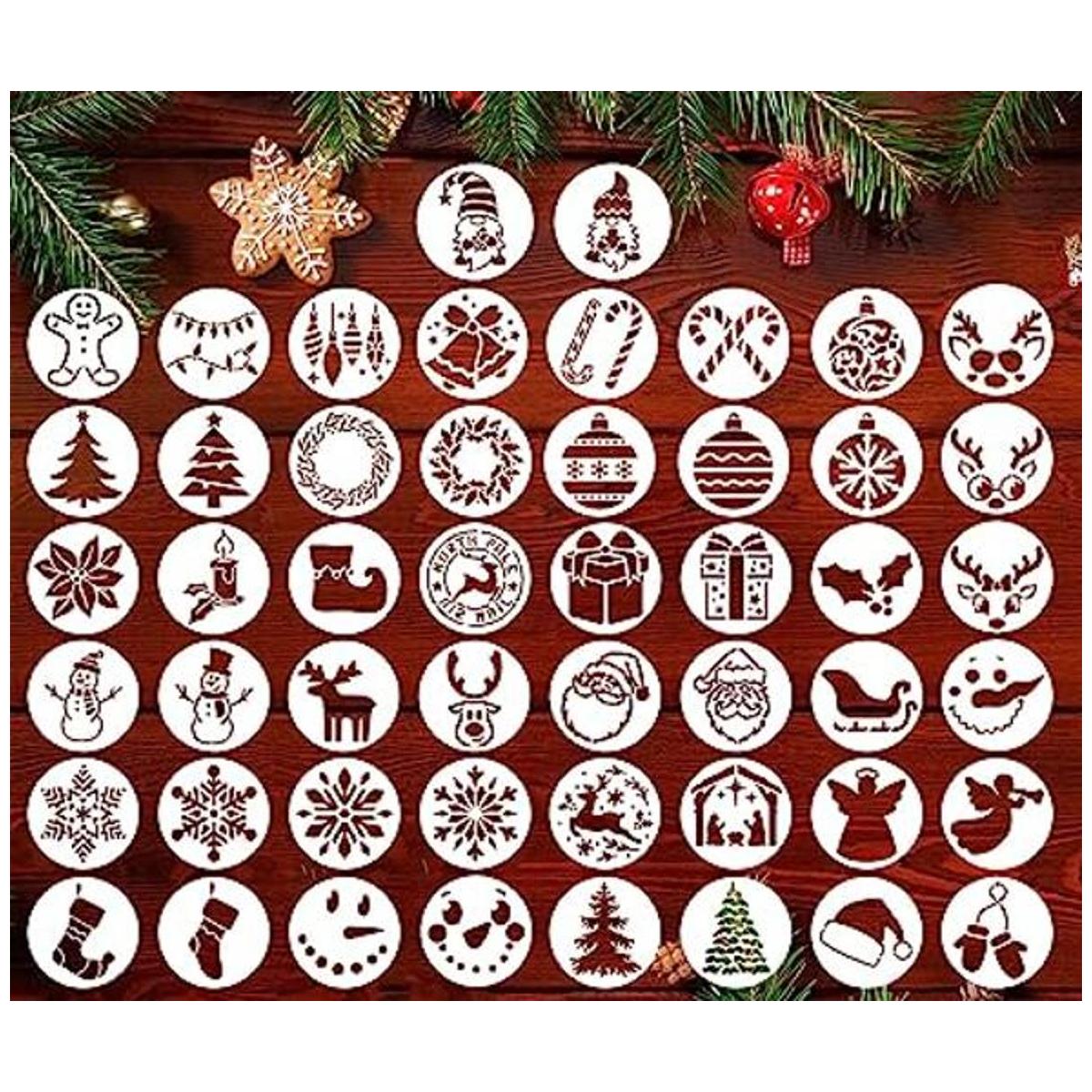 Plantillas de Navidad para pintar sobre madera 3 x 3