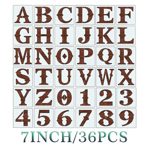 Plantillas de letras de 7 pulgadas plantillas del
