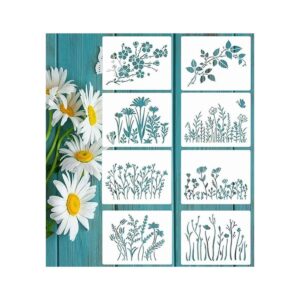 Plantillas de flores silvestres para pintar sobre madera