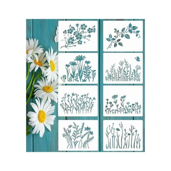 Plantillas de flores silvestres para pintar sobre madera
