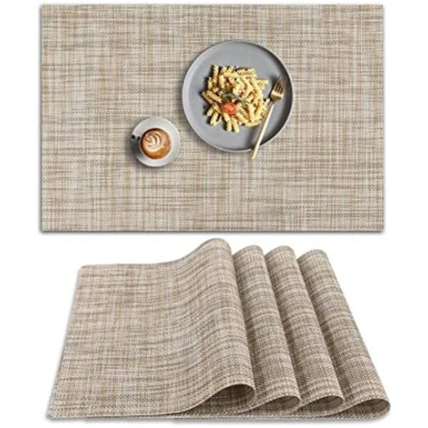 homEdge Mantel individual de PVC 4 piezas de tapetes_1