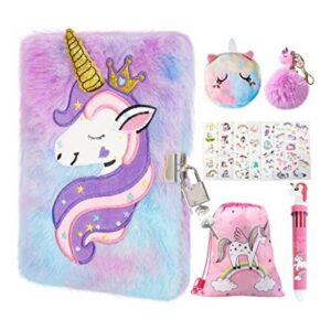 HOMICOZY Diario de unicornio para niños con cerradura y_1