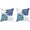 Juego de 2 fundas de almohada para exteriores color azul