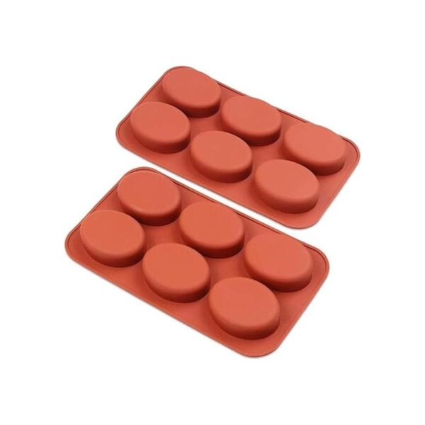 homEdge Molde de silicona ovalado de 6 cavidades 3