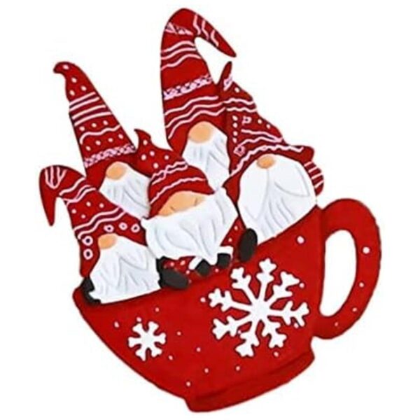 5 piezas de troqueles de metal de gnomo de Navidad diseño