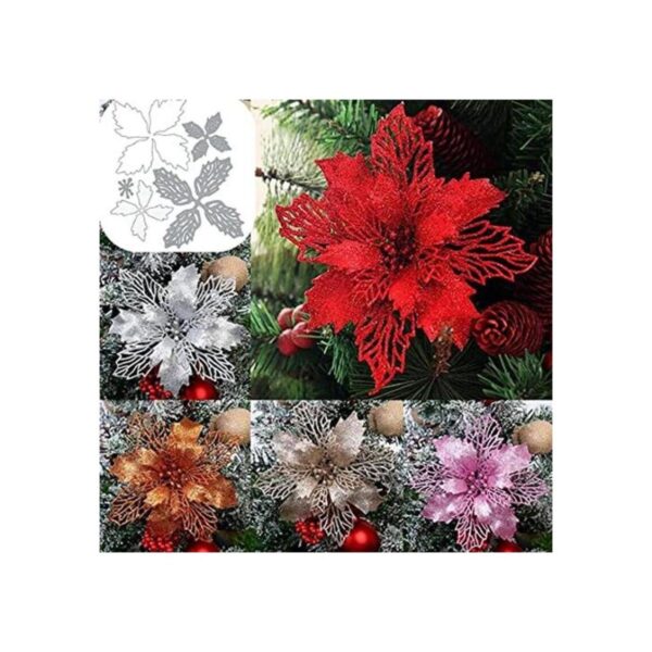 hinana 1000 troqueles de metal de Navidad con flores 3D
