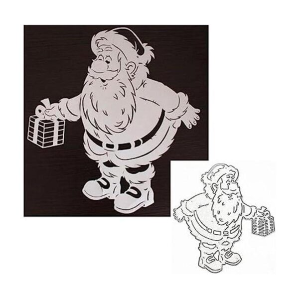 Troqueles de metal con marco de Papá Noel para regalo de_1