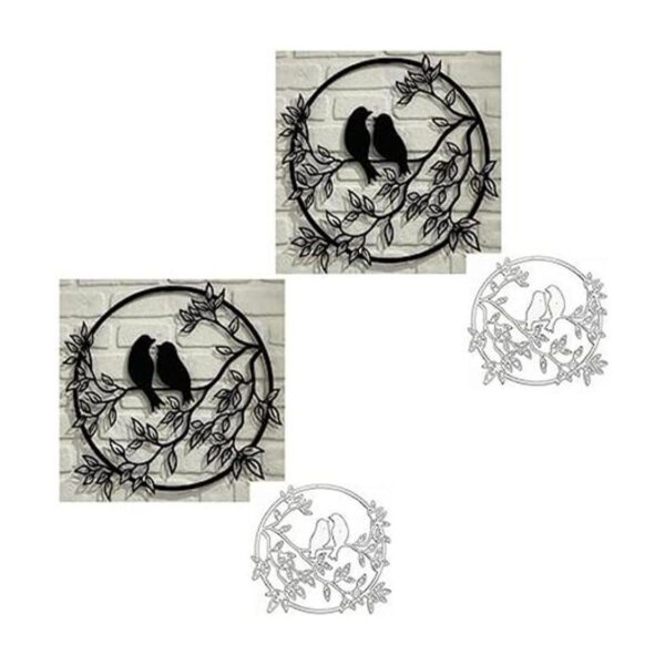Troqueles de metal para pájaros hojas de flores de_1