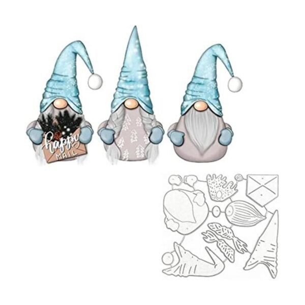 3 piezas de letras de árbol de Navidad gnomos de metal_1